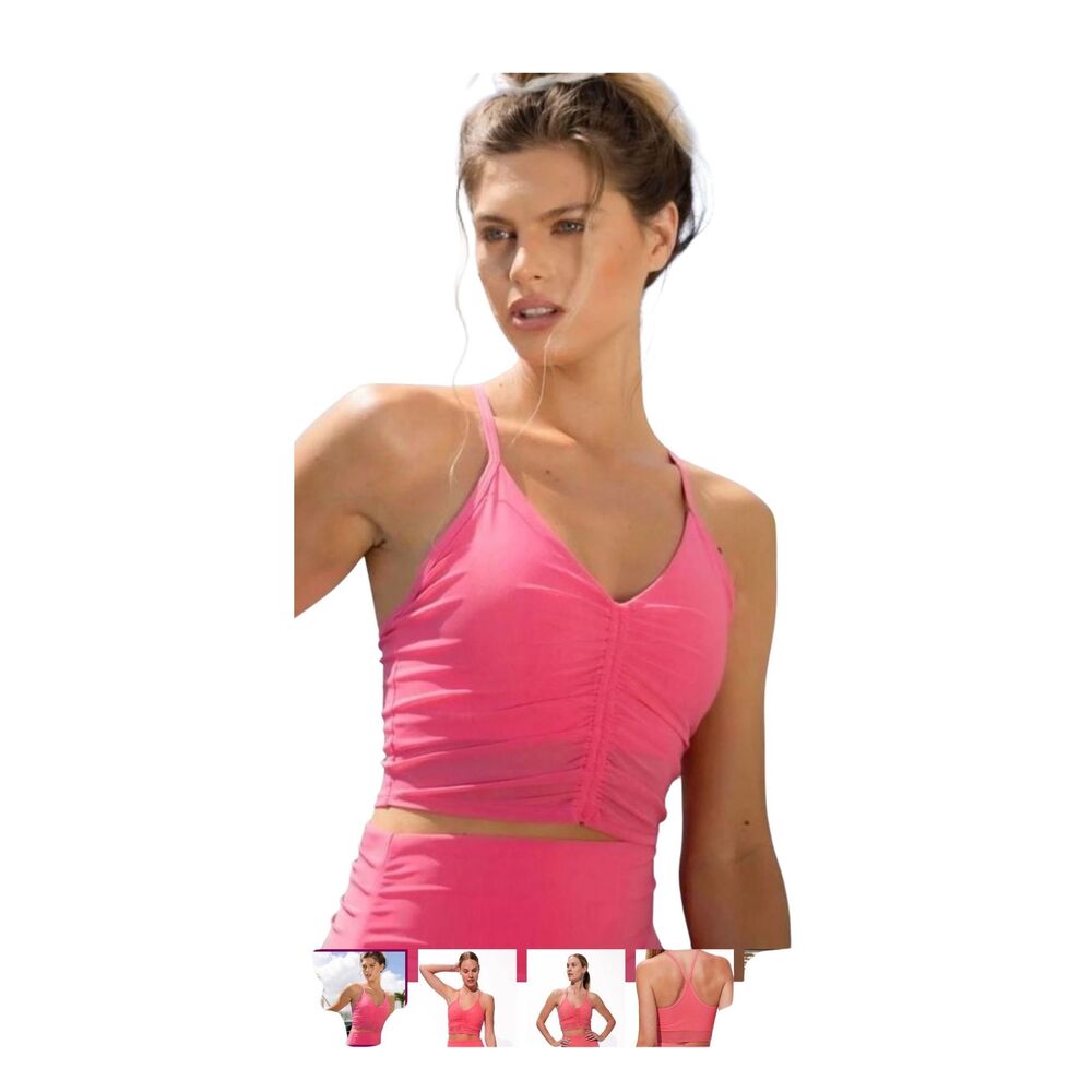 EleVen by Venus Williams Women’s Size XS Fuscia Pink Rebel Midi Tank Rushed Race